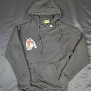 LONELY GHOST Black Hoodie with Graphic Patch